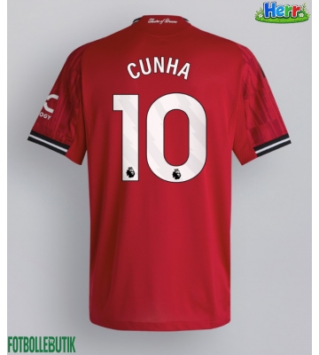 Manchester United Matheus Cunha #10 Hemmatröja 2025-26 Kortärmad